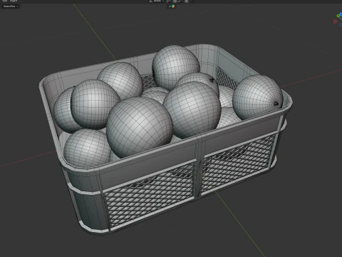 Pomelo Plastic Crate 3D Model