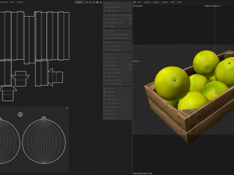 Pomelo Wooden Crate 3D Model