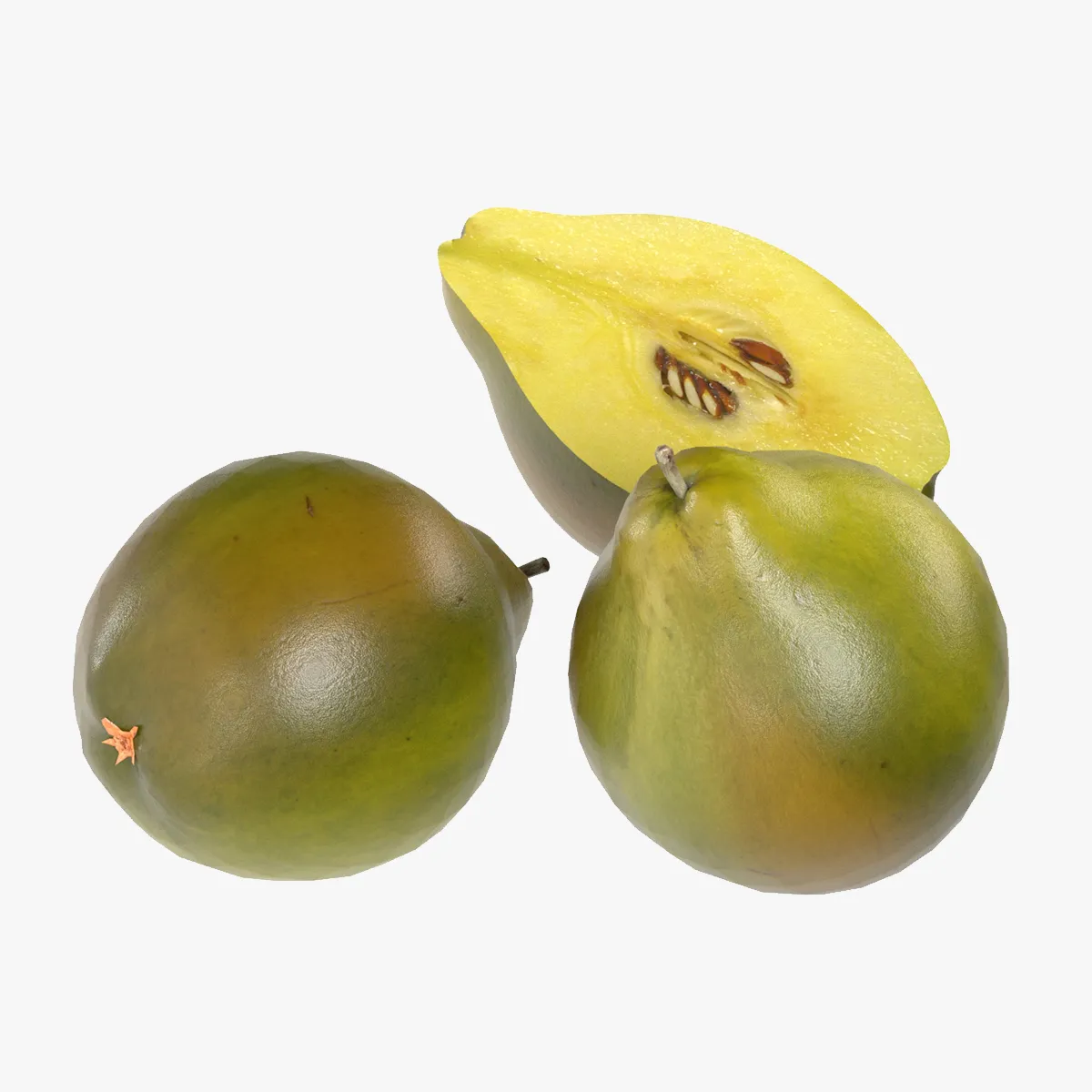 Quince Fruit 3D Model .c4d .max .obj .3ds .fbx .stl .blend 