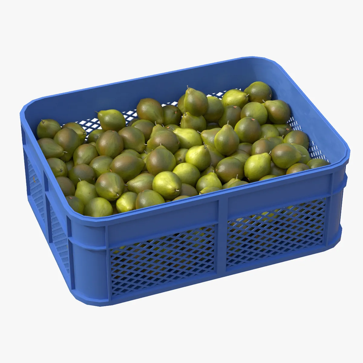 Quince Plastic Crate 3D Model .c4d .max .obj .3ds .fbx .stl .blend 