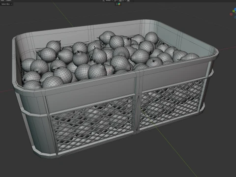 Quince Plastic Crate 3D Model