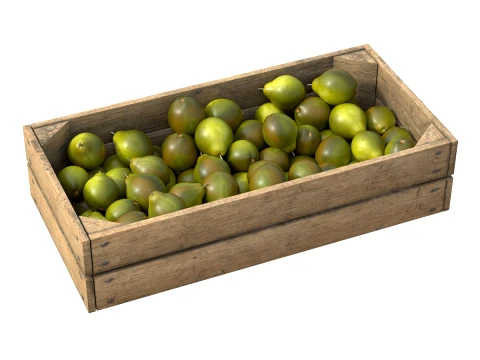 Quince Wooden Crate 3D Model