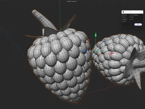 Raspberry Fruit 3D Model