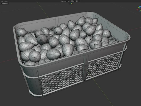 Salak Plastic Crate 3D Model