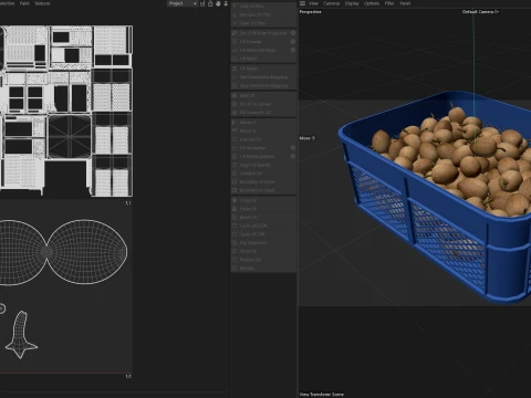Sapodilla Plastic Crate 3D Model