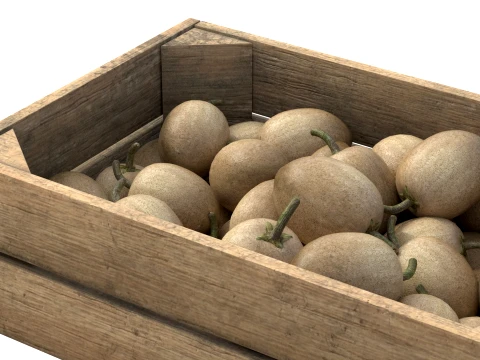 Sapodilla Wooden Crate 3D Model
