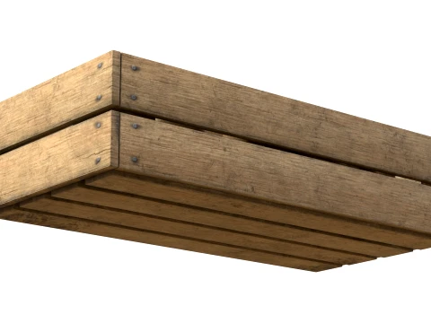 Sapodilla Wooden Crate 3D Model