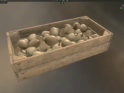 Sapodilla Wooden Crate 3D Model