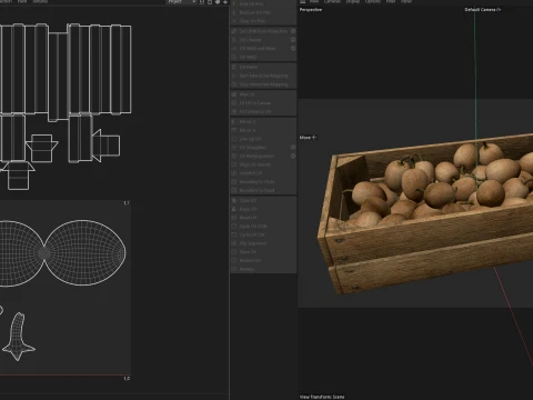 Sapodilla Wooden Crate 3D Model
