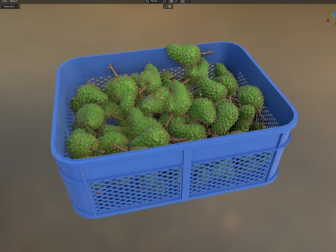 Soursop Plastic Crate 3D Model