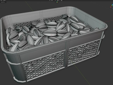 Starfruit Plastic Crate 3D Model