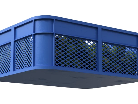 Sugar Apple Plastic Crate 3D Model
