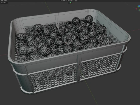Sugar Apple Plastic Crate 3D Model