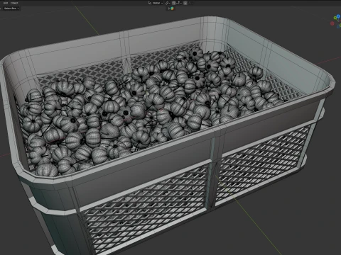 Surinam Cherry Plastic Crate 3D Model