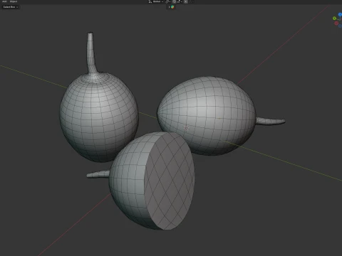 Tamarillo Fruit 3D Model