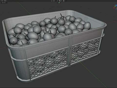 Tamarillo Plastic Crate 3D Model