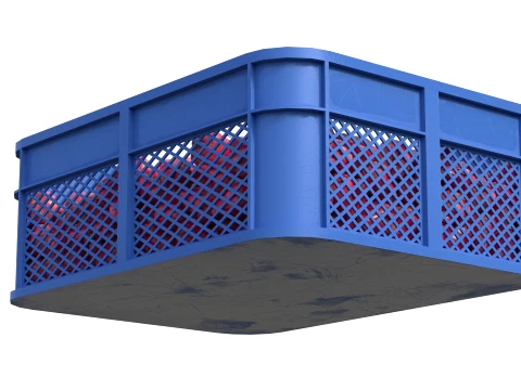 Water Java Apple Plastic Crate 3D Model