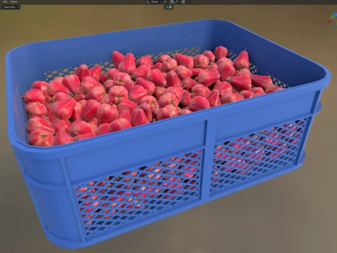 Water Java Apple Plastic Crate 3D Model