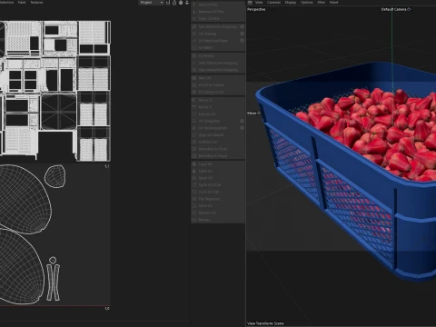 Water Java Apple Plastic Crate 3D Model