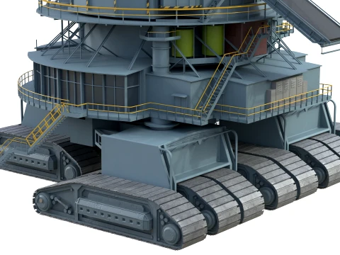 Bagger 293 Bucket Wheel Excavator 3D Model