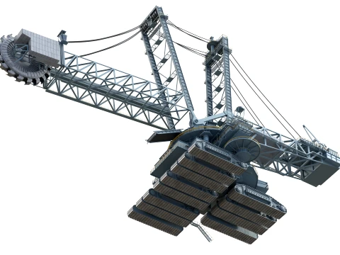 Bagger 293 Bucket Wheel Excavator 3D Model