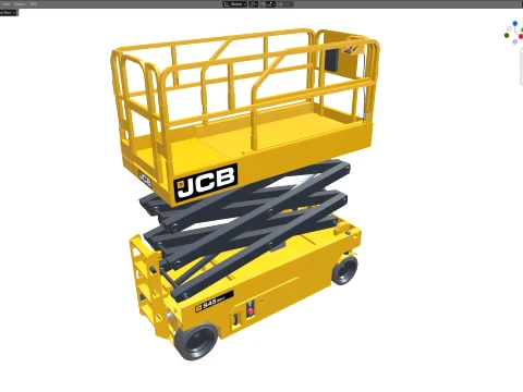 JCB Electrical Scissor Lift S4550E 3D Model