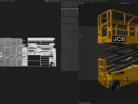 JCB Electrical Scissor Lift S4550E 3D Model