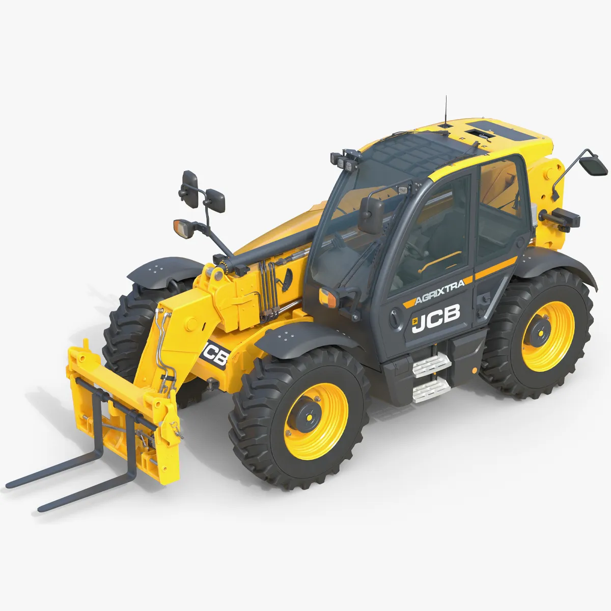 JCB Telescopic Handler 536-95 Agri 3D Model .c4d .max .obj .3ds .fbx .stl .blend 