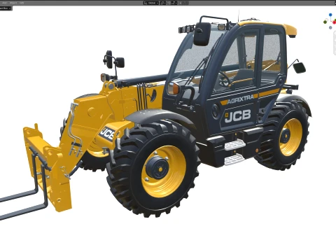 JCB Telescopic Handler 536-95 Agri 3D Model