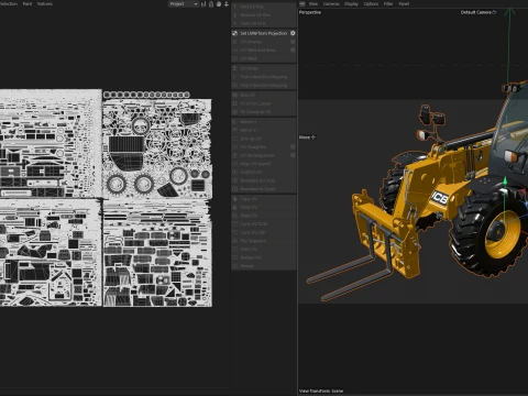 JCB Telescopic Handler 536-95 Agri 3D Model