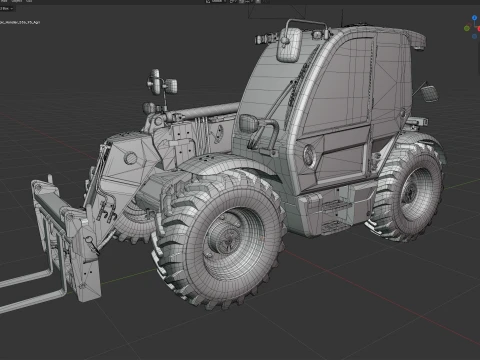 JCB Telescopic Handler 536-95 Agri 3D Model