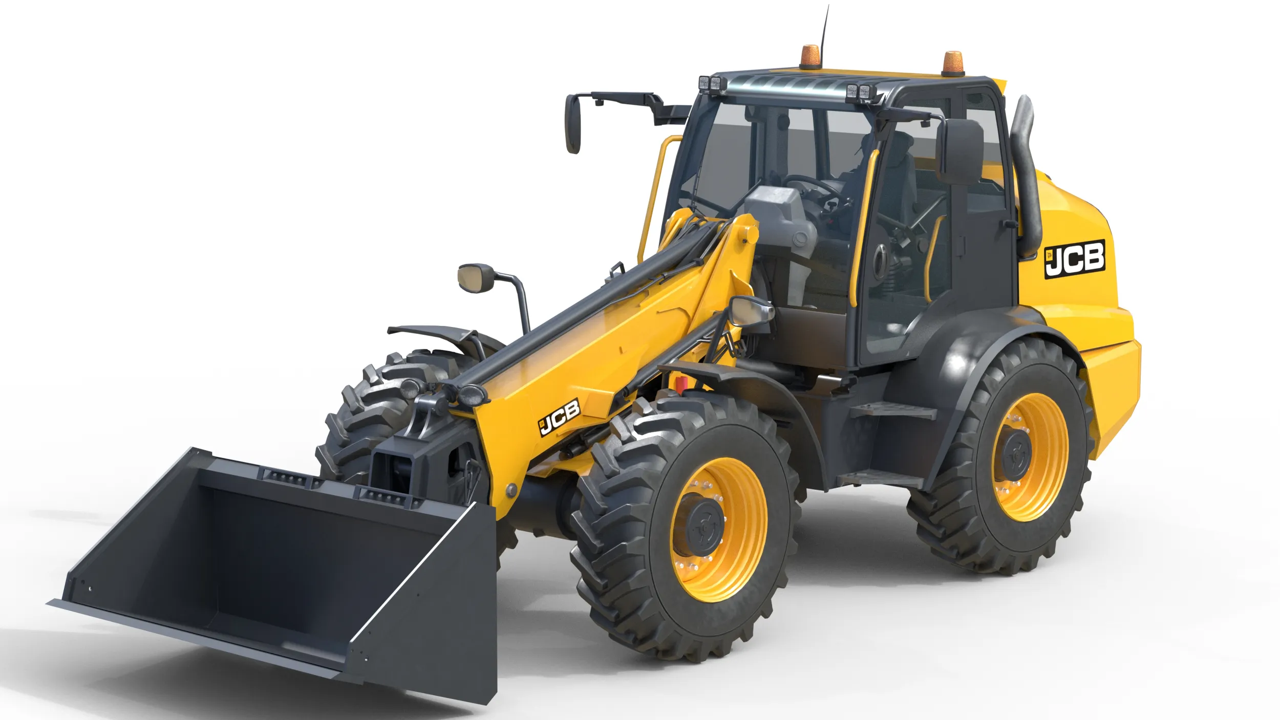 JCB Telescopic Wheel Loader TM420 Agri 3D Model .c4d .max .obj .3ds .fbx .stl .blend 