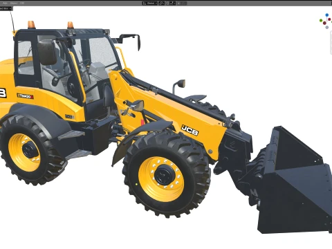 JCB Telescopic Wheel Loader TM420 Agri 3D Model