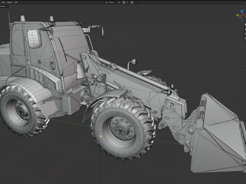 JCB Telescopic Wheel Loader TM420 Agri 3D Model