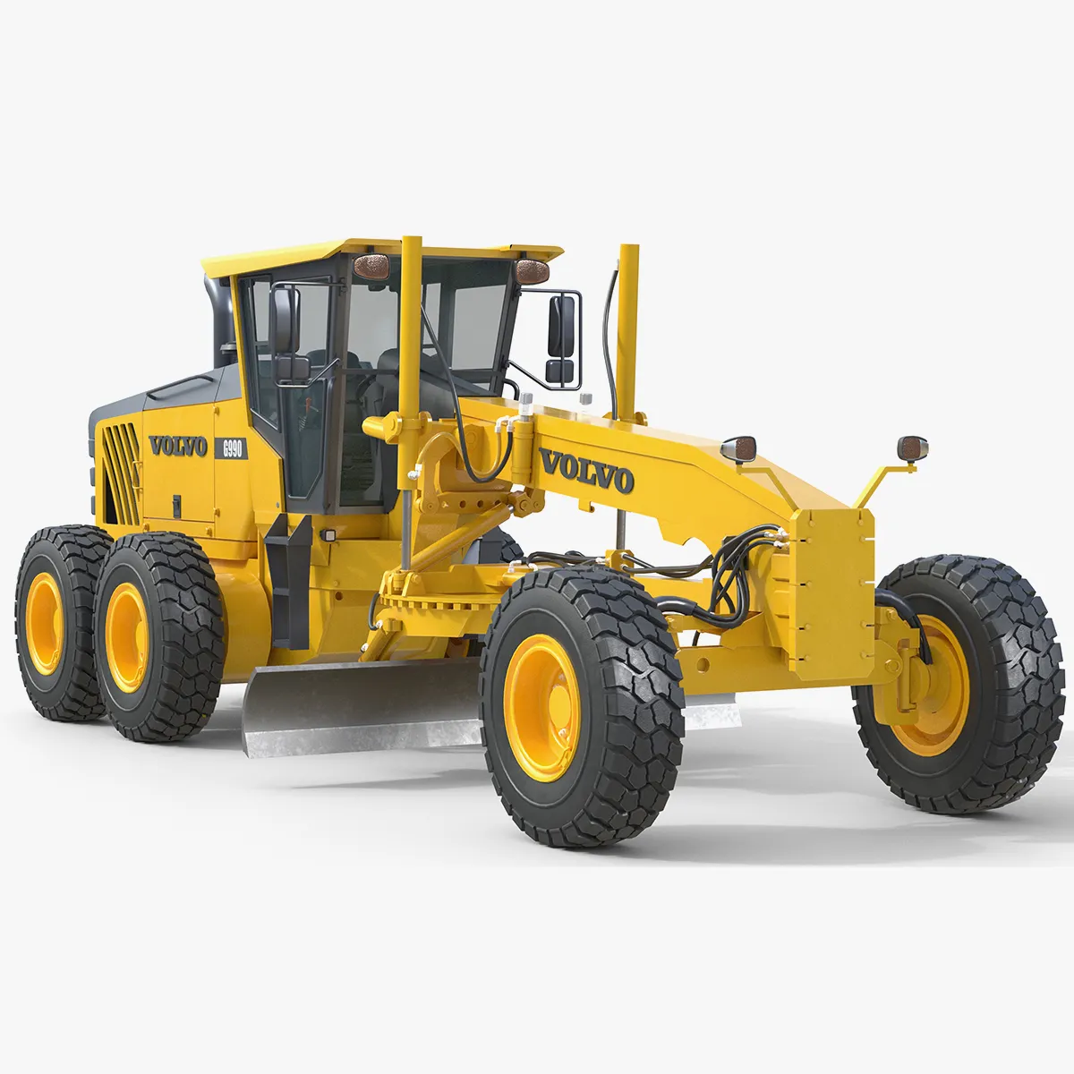 Volvo Motor Grader G990 3D Model .c4d .max .obj .3ds .fbx .stl .blend 