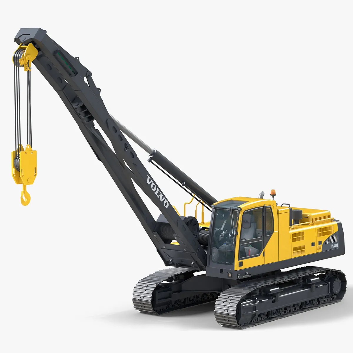 Volvo Pipelayer PL4608 3D Model .c4d .max .obj .3ds .fbx .stl .blend
