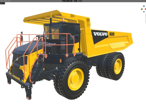 Volvo Rigid Hauler R60D 3D Model