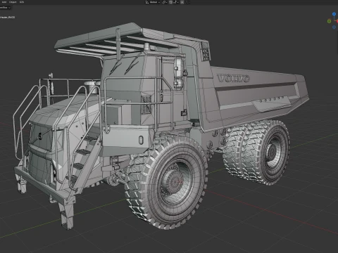 Volvo Rigid Hauler R60D 3D Model