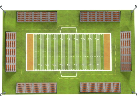 American Football Arena 3D Model