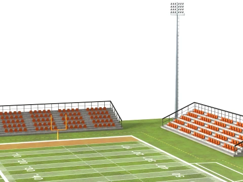 American Football Arena 3D Model