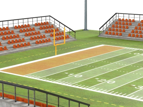 American Football Arena 3D Model