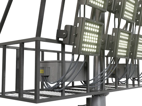 American Football Arena Detailed 3D Model