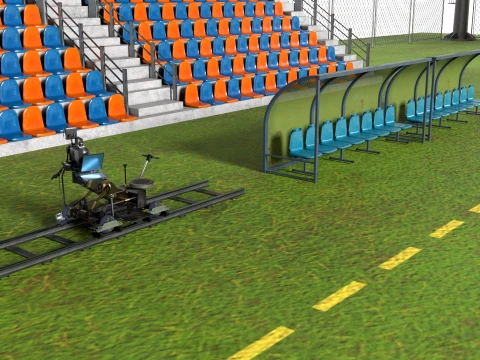 American Football Arena Detailed 3D Model