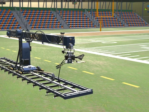 American Football Arena Detailed 3D Model