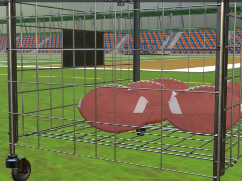 American Football Arena Detailed 3D Model