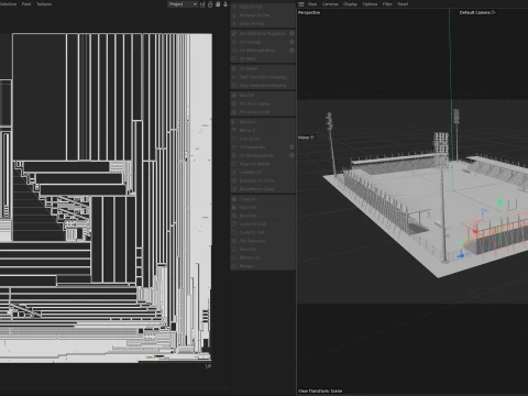American Football Arena Detailed 3D Model