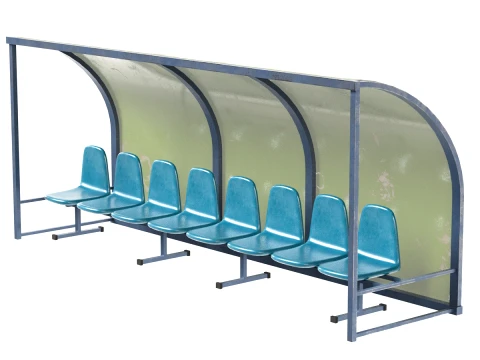 Trainer- und Ersatzbank 3D Modell