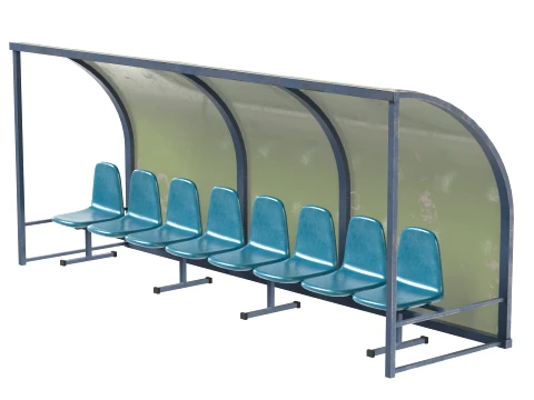 Coach and Reserve Bench 3D Model