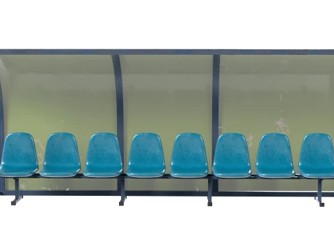 Coach and Reserve Bench 3D Model
