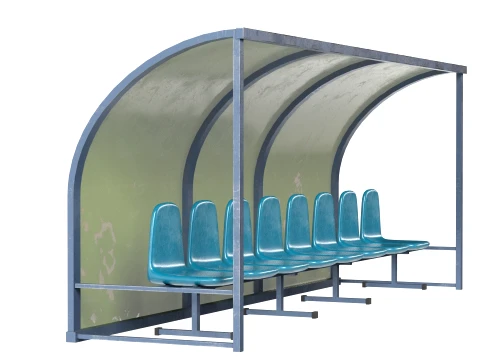 Coach and Reserve Bench 3D Model